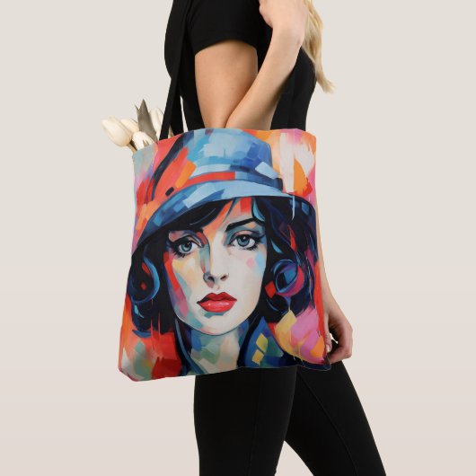 Lady in Hat Fauvism Tasche (Von Nahem)