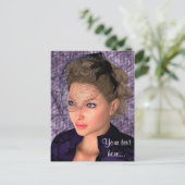 Lady in Lila Postkarte (Stehend Vorderseite)