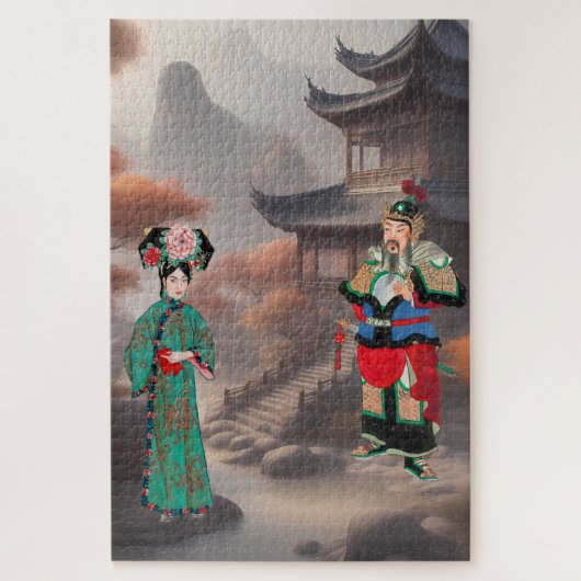 Lady in modernem Manchu-Kostüm Puzzle (Vertikal)