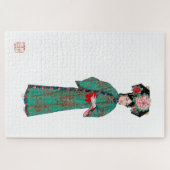 Lady in modernem Manchu-Kostüm Puzzle (Horizontal)