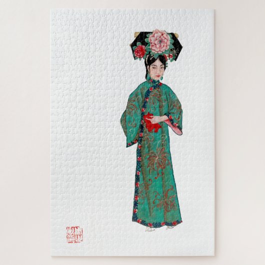 Lady in modernem Manchu-Kostüm Puzzle (Vertikal)