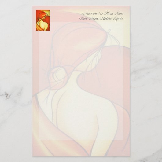 Lady in Orange Briefpapier (Vorderseite)
