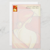Lady in Orange Briefpapier (Vorne/Hinten)