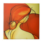 Lady in Orange Fliese (Vorderseite)