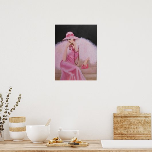 LADY IN PINK, ART DECO POSTER (Küche)