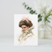 Lady in Profil Postkarte (Stehend Vorderseite)