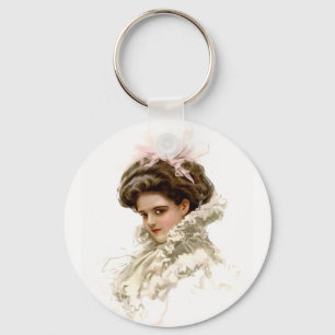 Lady in Profil Schlüsselanhänger