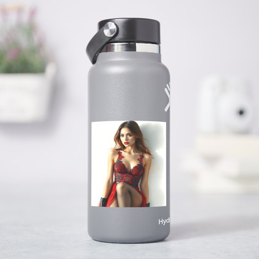 Lady in Red Aufkleber (HydroFlask)