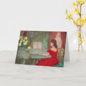 Lady in Red Card Karte (Gelbe Blume)