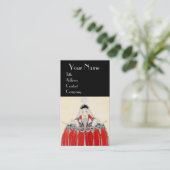 LADY IN RED FASHION COSTUME DESIGNER MAKEUP ARTIST VISITENKARTE (Stehend Vorderseite)