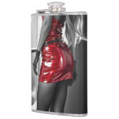 Lady in Red in Vinyl eingeschlagener Flachmann (Links)