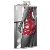 Lady in Red in Vinyl eingeschlagener Flachmann (Rechts)