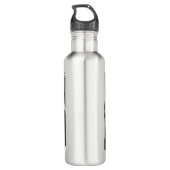 Lady in Red in Vinyl eingeschlagener Flachmann Edelstahlflasche (Rückseite)