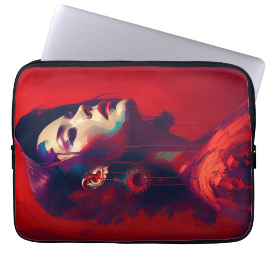 Lady in Red Laptopschutzhülle (Vorderseite)