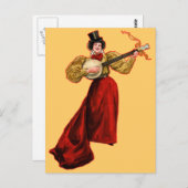 Lady in Red Postcard Postkarte (Vorne/Hinten)