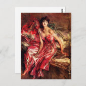 Lady in Red Postcard Postkarte (Vorne/Hinten)