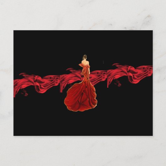 Lady in Red Postcard Postkarte (Vorderseite)