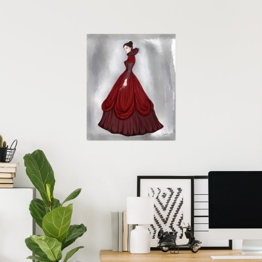 Lady in Red Poster (Heimbüro)