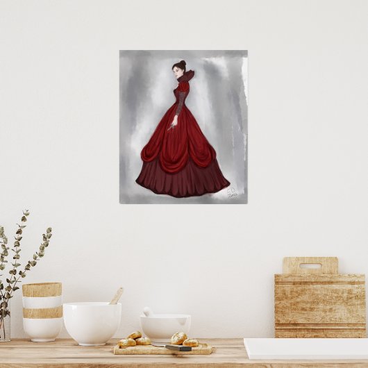 Lady in Red Poster (Küche)