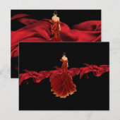 Lady in Red Postkarte (Vorne/Hinten)