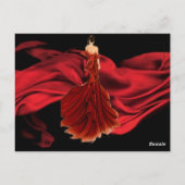 Lady in Red Postkarte (Rückseite)