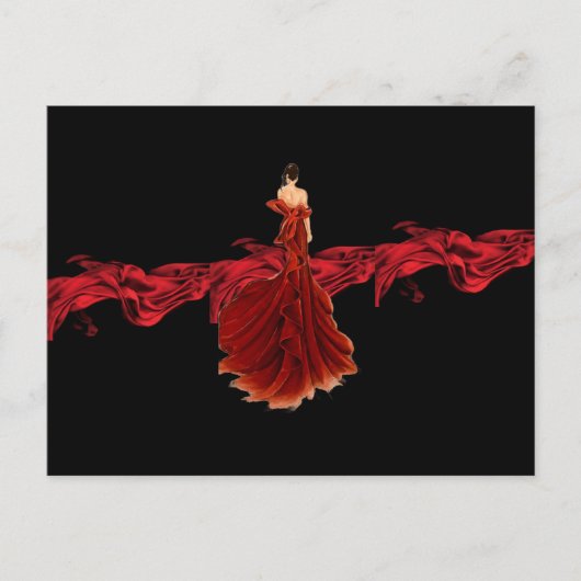 Lady in Red Postkarte (Vorderseite)