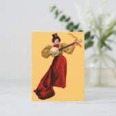 Lady In Red Postkarte (Stehend Vorderseite)