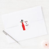 Lady in Red Round Stickers (Umschlag)