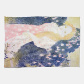 Lady in rosa Kleid, Maurice Denis Geschirrtuch (Horizontal)