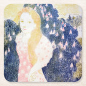 Lady in rosa Kleid, Maurice Denis Rechteckiger Pappuntersetzer (Vorderseite)