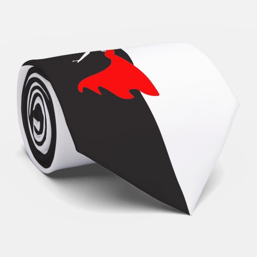 Lady in rot krawatte (Gerollt)