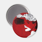 Lady in Rot Magnet (Vorderseite/Rückseite)