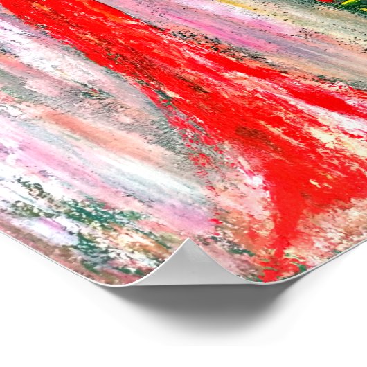 Lady in rot poster (Ecke)