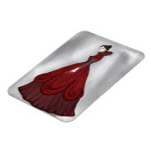 Lady in rotem Poster größere Postkarte Spielkarten Magnet (Linke Seite)