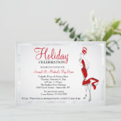 Lady in roter Einladung (Stehend Vorderseite)