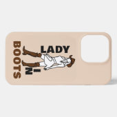 Lady in Stiefel Girly Savage iPhone Hülle (Rückseite (Horizontal))