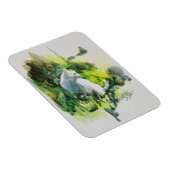 Lady in Sun Premium Magnet (Rechte Seite)