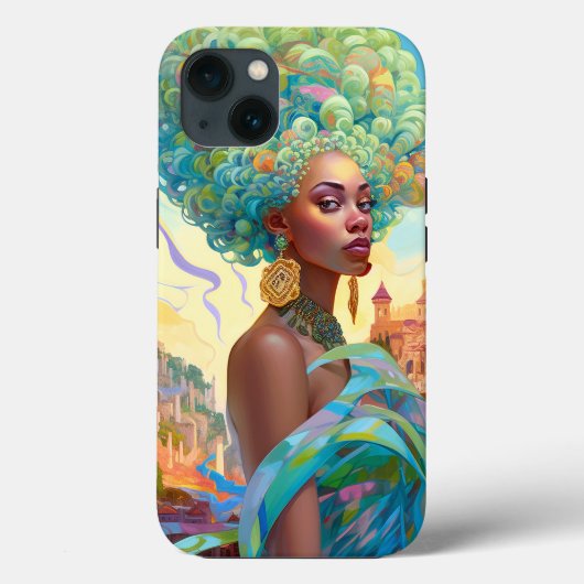 Lady in surreal World African American Art Case-Mate iPhone Hülle (Rückseite)