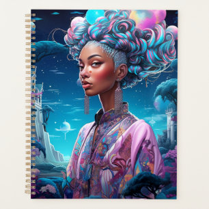 Lady in Surreal World African American Art Lila Planer