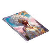 Lady in surreal World African American Art Notizblock (Rechte Seite)