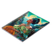 Lady in surreal World African American Art Notizblock (Linke Seite)