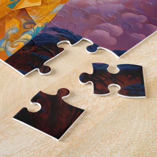 Lady in surreal World African American Art Puzzle (Seite)