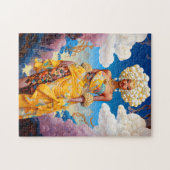 Lady in surreal World African American Art Puzzle (Horizontal)