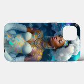 Lady in Surreal World Cosmic American Art Case-Mate iPhone Hülle (Rückseite (Horizontal))