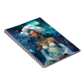 Lady in Surreal World Cosmic American Art Notizblock (Rechte Seite)