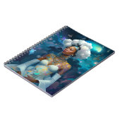 Lady in Surreal World Cosmic American Art Notizblock (Linke Seite)