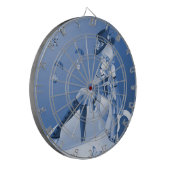 Lady in Teacup Dartboard Dartscheibe (Vorderseite Links)