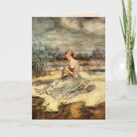 LADY IN THE FELD BLANK ALL-OCCASION CARD DANKESKARTE (Vorderseite)