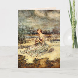 LADY IN THE FELD BLANK ALL-OCCASION CARD DANKESKARTE