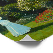 Lady in the Garden 1867 von Claude Monet Poster (Ecke)